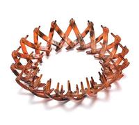 ZJchao Bird Hair Clips Vintage Geometric Ponytail Holder 3pcs Orange Green Coffee Black for Parties (Assorted Color #25)