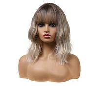 ZJchao Blonde Curling Hair Wig for Women, Long Heat Synthetic with Adjustable Buckle, Breathable & Elastic, Comfortable for All Day Wear, Easy Maintenance, Suitable for Parties, Cosplay, (LC030-1)