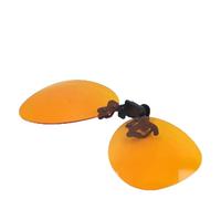 ZJchao Blue Light Blocking Glasses, Portable Orange Glasses Clip Lens Clip On Blue Light Blocking Glasses Blue Light Filter Glasses With Efficient Blue Lights Blocking 180 Degree (Round)