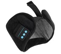 ZJchao Bluetooth Music Sleep Eye Cover 360 Light Blocking Comfortable Cotton Eye for Travel Nap Relaxation Black