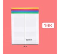 ZJchao Book Cover Book Protector Clear PP Material Reusable No Odor Eco-Friendly Fits A4 16K 22K Sizes with Rod for Paperback Workbooks Textbooks (Horizontal 16K Notebook Leather C190)