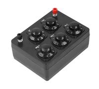 ZJchao Box Decade Resistor Adjustable Resistor Substitution Box 0-9999.9Ω 1W High Strength ABS Level 1 Precision with Alligator Test Leads for Teaching Physics Experiments