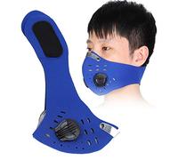 ZJchao Breathing Valve Face Shield with Activated Carbon Filter and Adjustable Size for Anti-, Anti-fog, Anti-second-hand Smoke, Odor, Dust, Pollen, etc. (Blue)