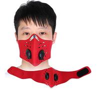 ZJchao Breathing Valve Face Shield with Activated Carbon Filter and Adjustable Size for Anti-, Anti-fog, Anti-second-hand Smoke, Odor, Dust, Pollen, etc. (Red)