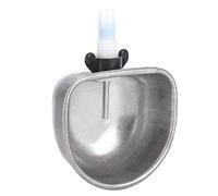 ZJchao Bunny Water Dispenser, Bunny Food Dispenser 10 Sets Stainless Steel Automatic Drinker Waterer Cup Ferret Water Poultry Drinking Bowl for Small Animals Marten Fox Bunnies (split tee)