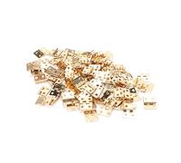 ZJchao Cabinet Hinges, 100Pcs with Screw Door Hinges Cabinet Door for DIY Jewellery Box Yellow
