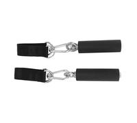 ZJchao Cable Attachments For Gym, 1Pair Pull Up Handle Band Handles Gym Handles TPR Rubber Coated Grip Anti Slip Straight Gym Equipment Attachment For Weightlifting Exercise