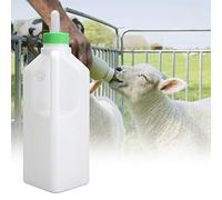 ZJchao Calf Bottle, Goat Bottles For Feeding Baby Goats Plastic White Farm Animals Calf Feeding 850mL Baby Water Milk Silicone Nozzle