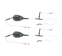 ZJchao Carp Bait Holder, 2Pcs Long Line Bait Cage Fishing Baits Traps Attract the Fish Quickly Suitable for Carp Fishing (48g)