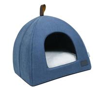 ZJchao Cat Cave Bed for Indoor Cats, Cozy Cat House with Soft Cushion (Large)