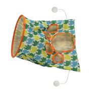 ZJchao Cat Tunnels For Indoor Cats, Play Tunnel Crinkle Bag Toy For Hamsters Play Toy Drill Sleeping Bag Kitten to Hide and Catch 3 Layers (Little Deer Pattern)