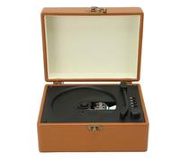 ZJchao CD Player, Portable Record Player with Stereo Sound, HiFi Speaker, USB MP3, Remote Control, 3600mAh Battery, for Home Office Gym (Khaki)