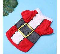 ZJchao Christmas Pet Clothes, Soft Comfortable Polyester Santa Pattern Apparel for Dogs Cats, with 2 Sizes XS S (XS)