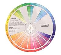 ZJchao Color Wheel, Color Mixing Guide Card with Matching Reference for Pigment, Paint, Flower Arrangement, 23x23cm