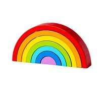 ZJchao Colorful Wooden Stacker Blocks Large Arch Design, Educational Stacking Toy for Toddlers, Play in a Variety of Ways, Arch Wooden Stacking Toy, Build Blocks, Bridges, Tunnels,