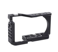 ZJchao Compact Camera Cage for ZV E10, Aluminum Video Rig with Cold Shoe and 1/4" & 3/8" Threaded Mounts for Easy Accessory Expansion