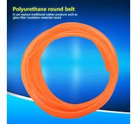 ZJchao Conveyor Belt Polyurethane Round Belt Orange Smooth PU Transmission for Drive Transmission (8mm*5m)