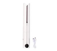 ZJchao Cordless Hair Straightener, USB Rechargeable Mini Flat Iron Curler with 3 Temperature Settings 160-200°C, for Travel Dorm Salon (White)
