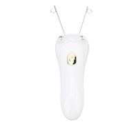 ZJchao Cotton Thread Epilator USB Rechargeable Threading Hair Removal Device for Upper Lip Chin Sideburns Cheeks Safe Efficient Facial Hair Remover with 500mAh Battery ABS Alloy (Golden)