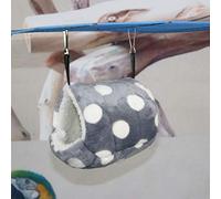 ZJchao Cozy Gray Dotted Flannel Hammock, Soft Velvet Hanging Bed for Small Pets, Warm and Comfortable Toy (S)