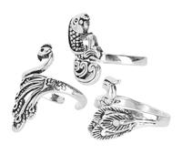 ZJchao Crochet Tension Ring, 3Pcs Adjustable Yarn Tension Crochet Loop Rings for Faster Knitting & Finger Yarn Guide