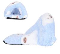 ZJchao Cute Flannelette Pet House for Small Animals, Removable Winter Sleeping Bed for Hamsters and Guinea Pigs (S)