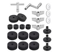 ZJchao Cymbal, Cymbal Felts Drum Cymbals Felts, Nuts, Sleeves and Drum Keys with a Uniform Inner Diameter of 10mm for Drummers Looking to Enhance Their and Protect Their Gear (Black)
