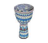 ZJchao December with Strap African Hand 8 Inch Lightweight Djembe Percussion Instrument with Colorful Traditional Patterns for Kids and Adults (3)