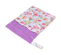 ZJchao Diaper Bag Dual Pocket Dual Zippers 30x40cm Floral, Separated Portable Hanging Bag for Baby Stroller (T04)