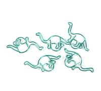 ZJchao Dinosaur Animal Shaped Paper Clamp/Holder, Shaped Clamp/Holder Coated MultiFunction 12 Pcs Dinosaur Color Stationary Supply Thickened Paper 3x3cm