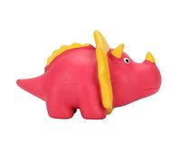 ZJchao Dinosaur Dog Toy, Dog Toys For Small Dots Latex Chew Cute Cartoon Relieve Anxiety Interactive Squeaky Animal For Small Medium Large (Rose Triceratops)