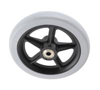 ZJchao Disabled Wheelchair Wheels, Rubber Walker Wheels Replacement Easy Installation Front Walker for Disabled Vehicles