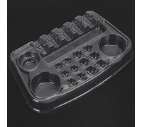 ZJchao Disposable Plastic Needle Holder Stand, 10pcs Transparent Tray for Storage, with Lightweight Portable Design for Artists