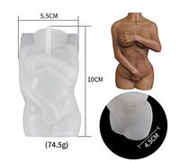 ZJchao DIY Body Candle Silicone Mold 3D Silicone Candle Mold Sexy Shape Candle Mold for Making Soap Chocolate Plaster with Non-Stick Reusable Eco-Friendly Material (Upgrade Version of The Moon)