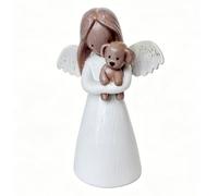 ZJchao Dog Memorial Sculpture Pet Loss Keepsake Memorial Statue for Grieving Pet Owners with Tender Embrace Design Wood Grain Texture Resin 4.69x3.07x2.01 Inches (NEW-40)