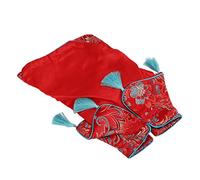 ZJchao Dog New Years Outfit, Pet Costume Tang Suit Dog Costume Cheongsam Satin Clothes Chinese New Year for Small Medium Large Pet Puppy Cat (XS)