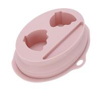 ZJchao Dual Nail Soaking Bowl, Double Nail Dip Bowl 2-in-1 Manicure Soak Soft Silicone Contoured Shape with Tool Slots for Hands and Feet Care Pink