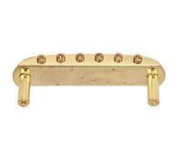 ZJchao Electric Guitar Bridge, Bridges & Parts 6 String Tailpiece Electric Guitar & Parts Simple Tuning Easy to Install with 2pcs Screw and 1pc Hex (Gold)