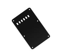 ZJchao Electric Guitar Neck Plate, 6 Hole 3 Ply Pickguard Tremolo Back Cover Replacement for ST Models Black