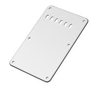 ZJchao Electric Guitar Neck Plate, 6 Holes 3 Ply Pickguard Backplate Replacement for ST Tremolo System White