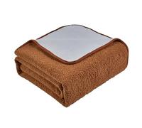 ZJchao Electric Heated Blanket 9 Levels Carbon Fiber Dehumidification Bed Warmer with LED Screen Digital Controller 180 X 150cm (Brown)