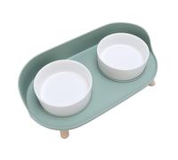 ZJchao Elegant Elevated Ceramic Cat Bowls Set with - Design for Food and - for Small Pets
