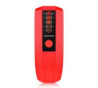 ZJchao EMF Meter Portable Electromagnetic Radiation Detector Digital Electric Field Detector Multi-functional Radioactive Tester (Red Housing & Black Sticker)