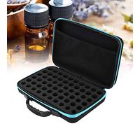 ZJchao Essential Oils Carrying Case Hard Shell Exterior Premium Quality Storage Organizer for 60 Bottles 5ml 10ml 15ml Travel Home Use EVA Leather Black Blue Purple Orange (Blue)
