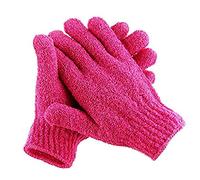 ZJchao Exfoliating Shower Bath Gloves Body Scrubber Dead Skin Cell Remover Elastic Wrist Nylon Material Lightweight Quick Drying Suitable for Home Travel (As Shown #62)