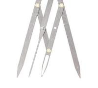 ZJchao Eyebrow Golden Ratio Caliper Eyebrow Measuring Tool Ruler Foldable Stainless Steel Measuring Tool Ruler (Silver)