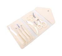 ZJchao Eyebrow Trimming Kit 7pcs with Stainless Steel Tools and PU