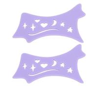 ZJchao Eyeshadow Stencil Template Shaping Tools Cutout Star Moon Heart Pattern Eyeshadow Applicator Makeup Tool for Various Eye Makeup Needs (Purple)