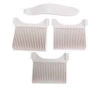 ZJchao Fade Comb Clipper Guide Set, Professional Barber Fade Comb with Arched Teeth and 3 Depth Guards for Smooth Blending At Home Haircut Hairstyle Trimming ABS Plastic (Beige)