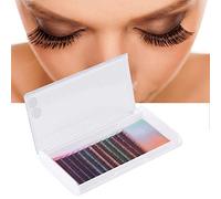 ZJchao False Eyelashes Extension Gradient Ramp Soft Blended Long Fake Eye Lashes 0.15mm 5 Types 4 Colors with Synthetic Fiber for Professional Personal Use (0.15c 11mm)